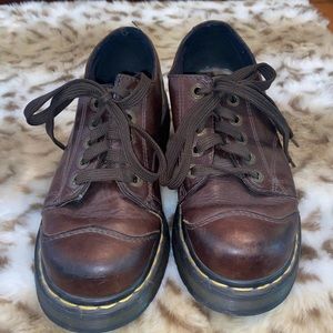 Dr. Martens Made in England Brown Leather Oxford Lace Up